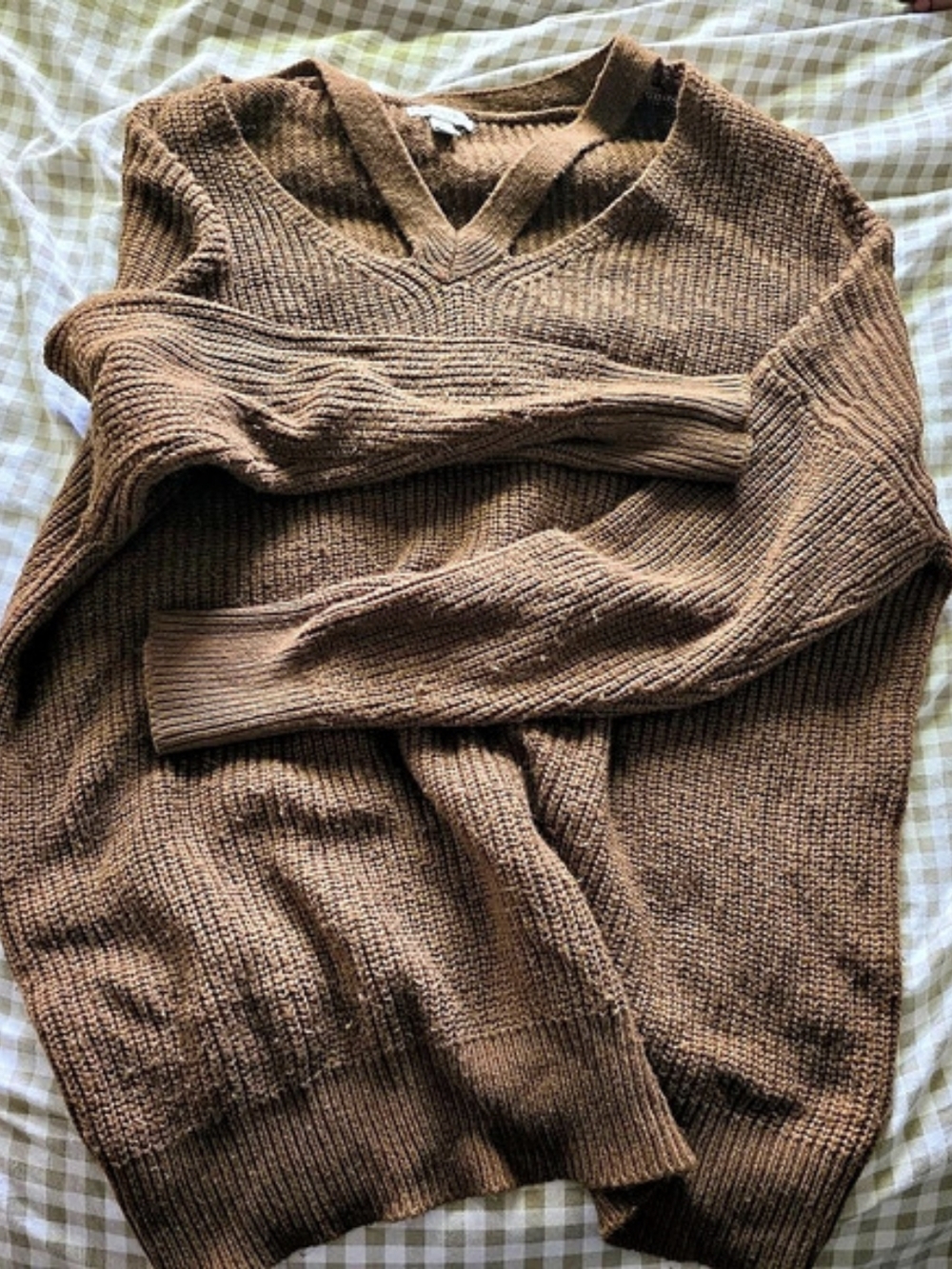 Cato Brown V-Neck Sweater Size XL